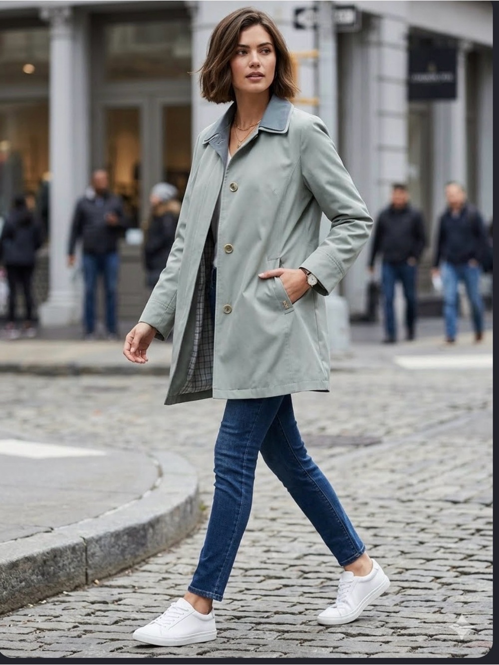 London Fog Lined Jacket with button closure. Size S